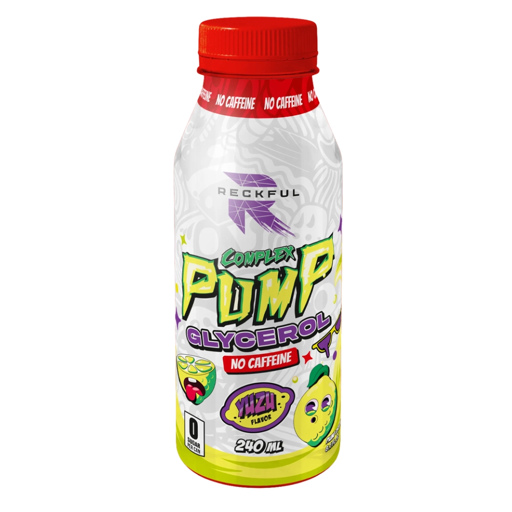 Предтренировочный комплекс Reckful Glycerol Pump Complex БЕЗ КОФЕИНА 240 ml Юзу
