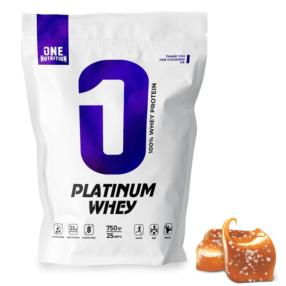 Протеин ONE NUTRITION Platinum Whey 750 g Соленая карамель