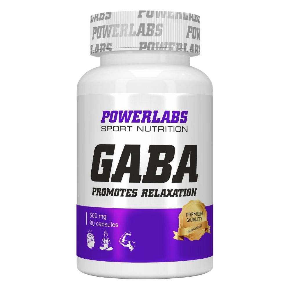 Аминокислотный комплекс PowerLabs GABA ( Габа) 500 мг 90 капсул