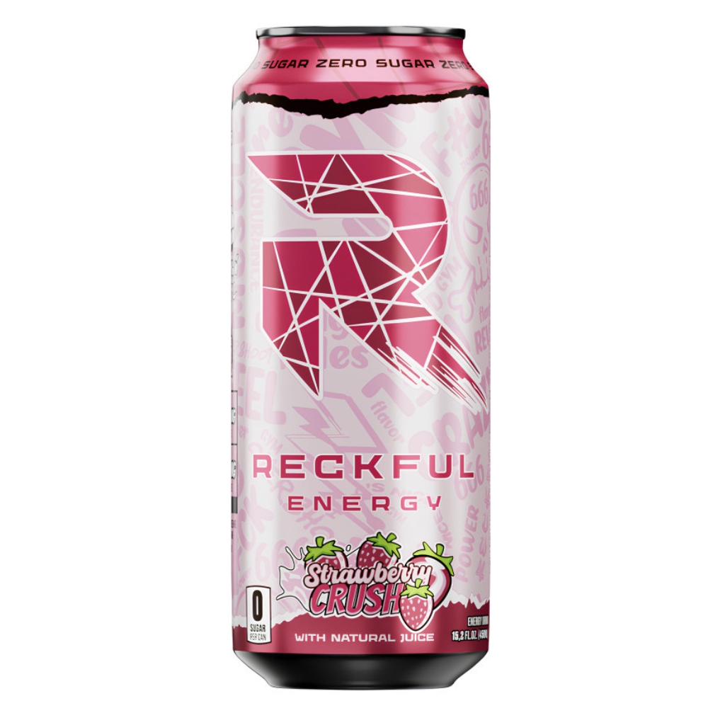 Спортивный напиток Reckful Напиток Energy Drink 450 мл Клубничное пюре