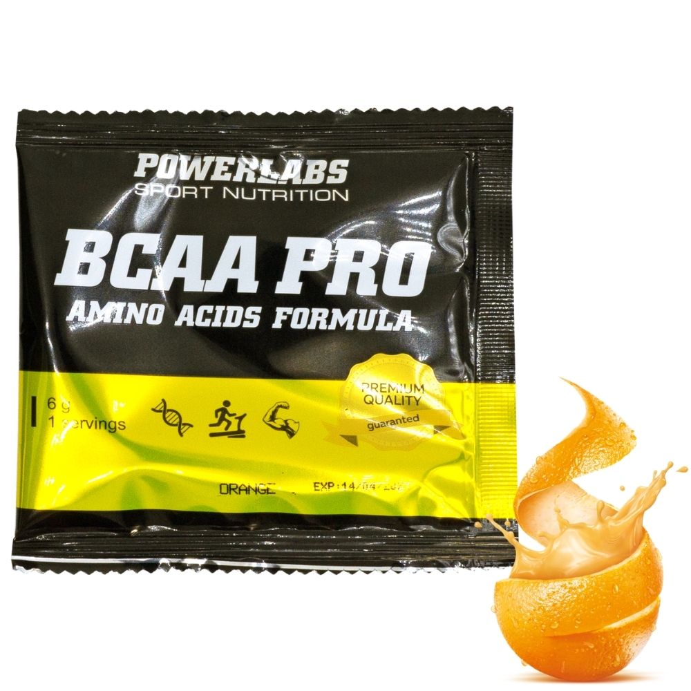 PowerLabs BCAA PRO (БЦАА) 6 g Апельсин